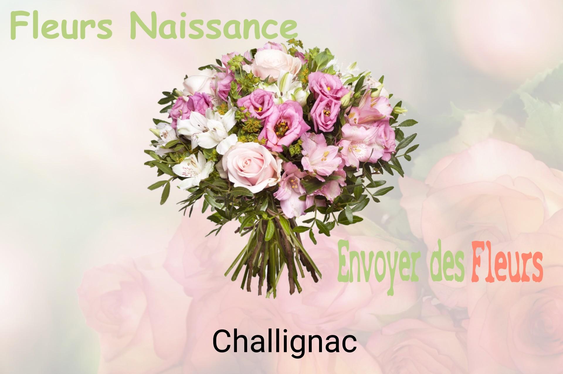 Bouquet de fleurs de naissance livré à Challignac